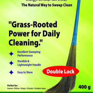 Home Double Lock Grass Broom by THN